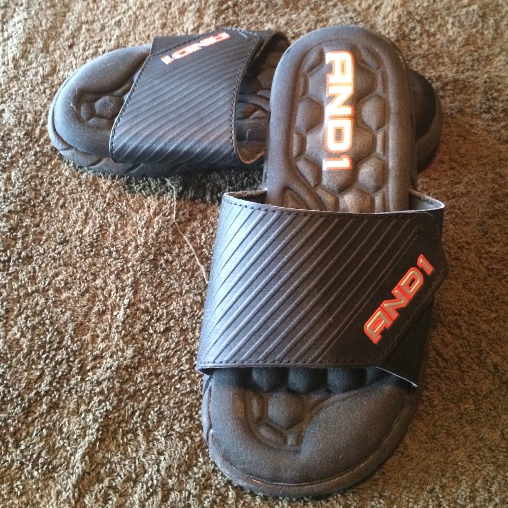 💰ANDI Black Open Toe Sandals. Size Youth  Boy 2.